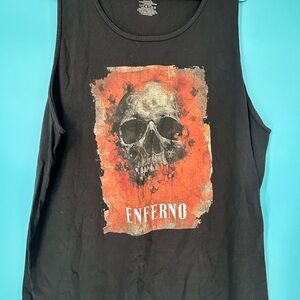 Black Skull Graphic Tank Top Enferno XXL